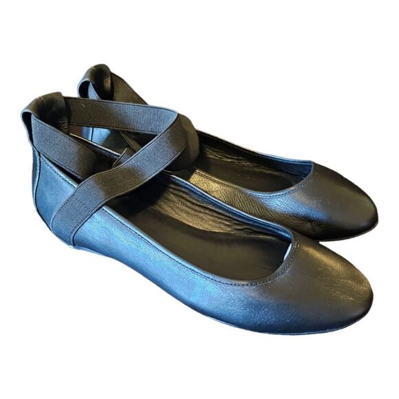 EILEEN FISHER Criss-Cross Style Ballet Flats - Size 6 1/2 - Picture 1 of 7